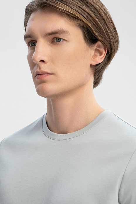 Футболка из мерсеризованного хлопка, цвет Серый светлый