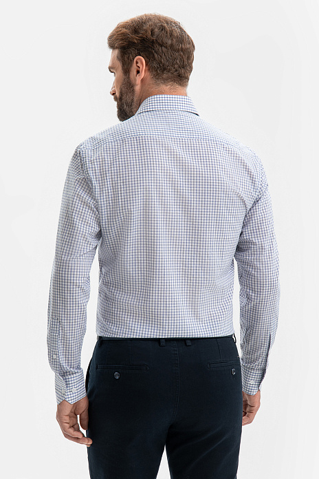 Сорочка из хлопка и льна, цвет Голубой