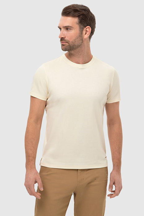 Футболка из мерсеризованного хлопка, цвет Бежевый светлый