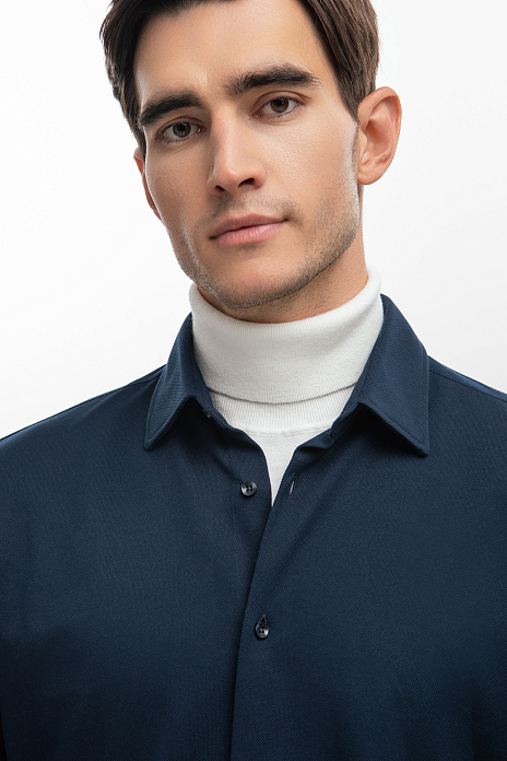 Сорочка из трикотажной ткани, цвет Синий темный