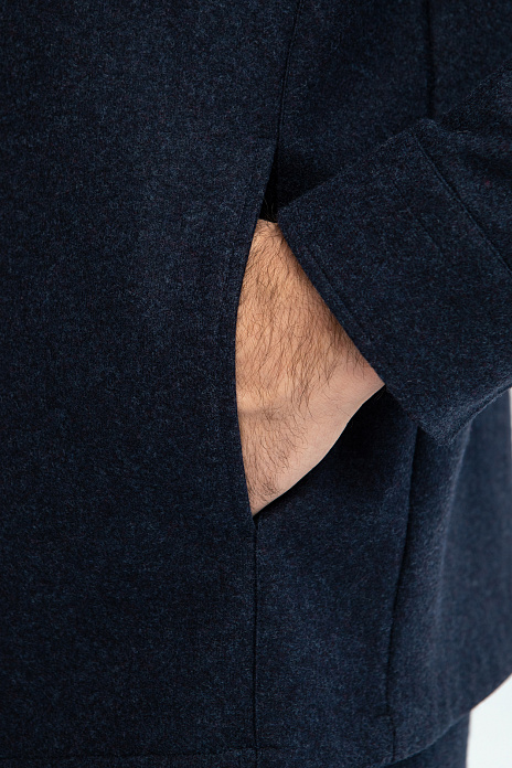 Куртка-рубашка из итальянской шерстяной ткани Vitale Barberis, лимитированная коллекция, цвет Синий темный