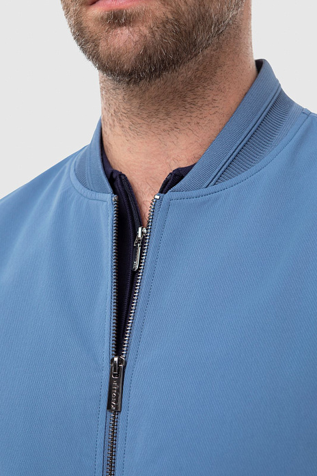 Голубой бомбер с водоотталкивающей обработкой, цвет Голубой