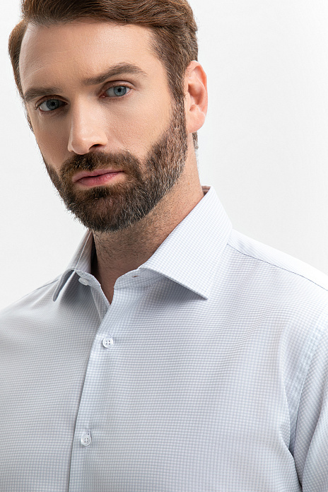 Сорочка из хлопка, легкая в уходе, цвет Серый светлый