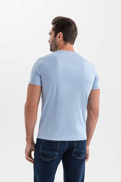 Футболка из мерсеризованного хлопка, цвет Голубой