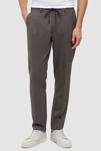 Брюки из шерсти коричневого цвета