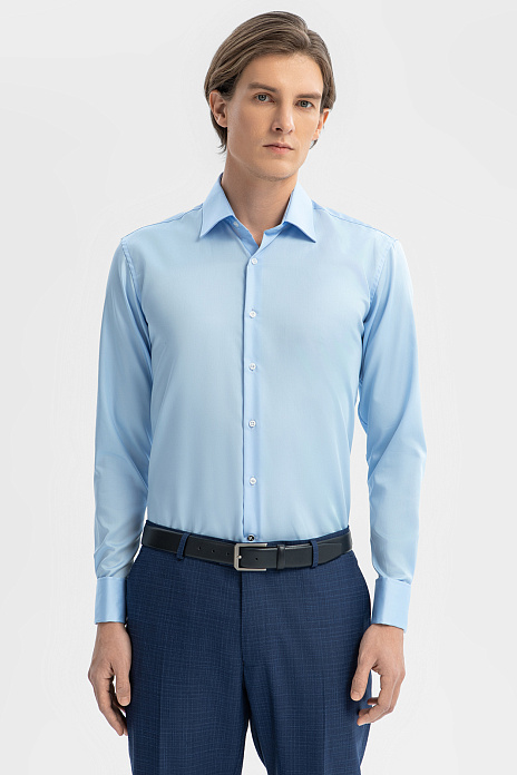 Сорочка из хлопка, легкая в уходе, цвет Голубой