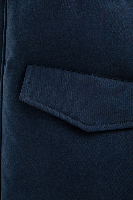 Куртка с натуральным мехом и водоотталкивающей обработкой, цвет Синий темный