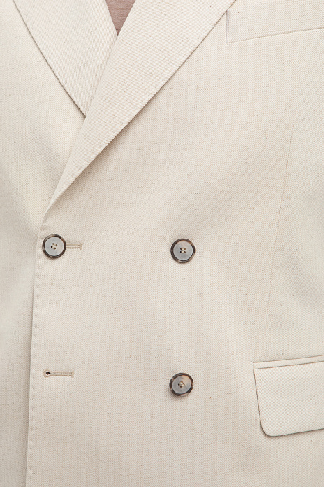 Пиджак Limited edition из хлопка и льна, цвет Бежевый