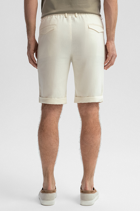 Шорты-бермуды изо льна и тенсела, цвет Белый