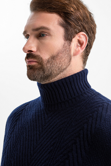 Свитер из шерсти и кашемира, цвет Синий темный