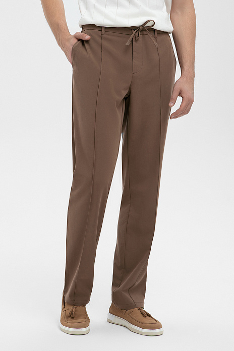 Брюки на кулиске, цвет Коричневый светлый