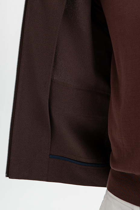 Куртка из хлопка и льна, цвет Коричневый