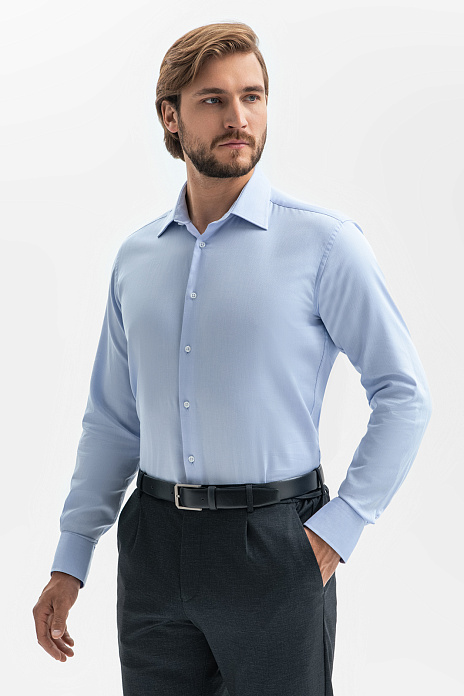 Сорочка из хлопка, устойчивого к сминанию, цвет Голубой