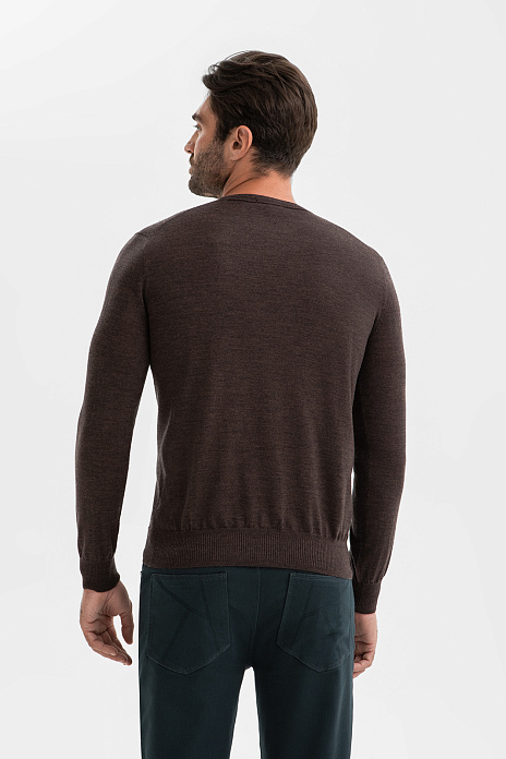 Джемпер из шерсти, цвет Коричневый