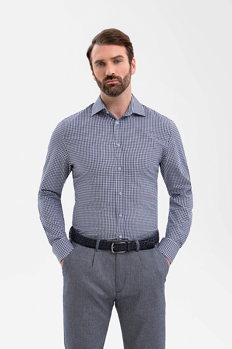 Сорочка из хлопка, цвет Синий темный