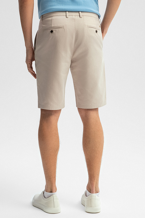 Шорты-бермуды из хлопка и тенсела, цвет Бежевый