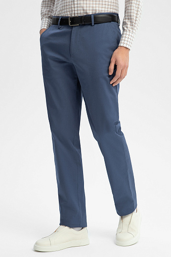 Брюки из хлопка синего цвета