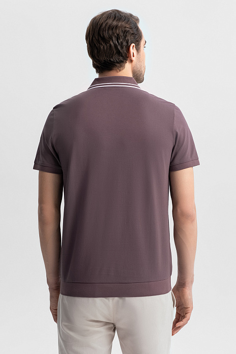 Поло из мерсеризованного хлопка, цвет Мокко