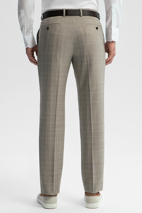 Брюки из шерсти, цвет Коричневый светлый