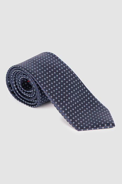 Галстук с узором, цвет Синий темный