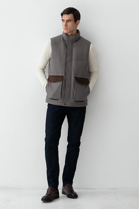 Жилет утепленный с водоотталкивающей обработкой, цвет Мокко