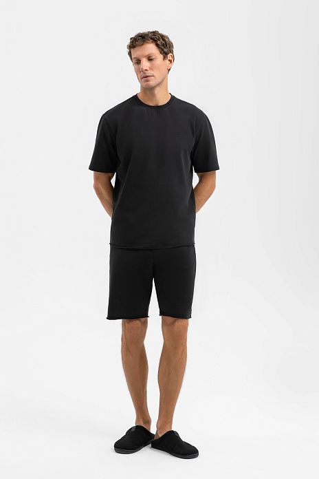 Шорты пижамные из хлопка, цвет Черный