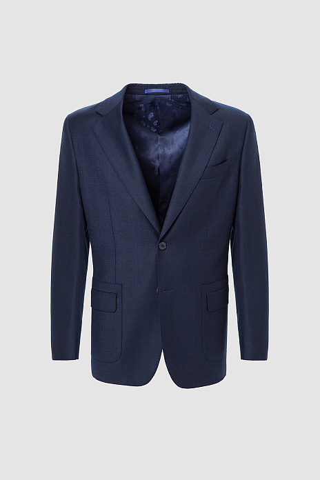 Пиджак из шерсти и кашемира с водоотталкивающей обработкой, лимитированная коллекция, цвет Синий темный