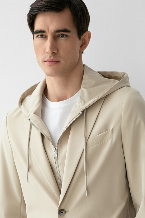 Пиджак с капюшоном, лимитированная коллекция, цвет Бежевый светлый