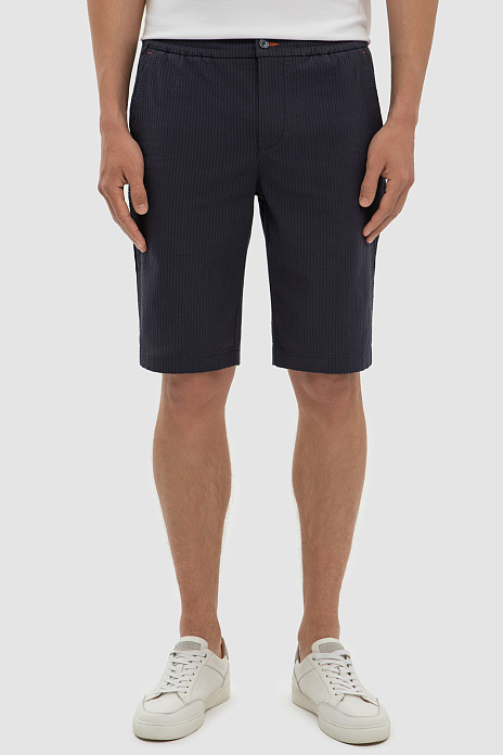 Синие хлопковые шорты Regular fit, цвет Синий темный